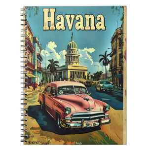 Caderno Espiral Havana Dreams: Carro vintage