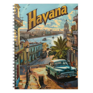 Caderno Espiral Havana Dreams: Cruise em um Carro vintage