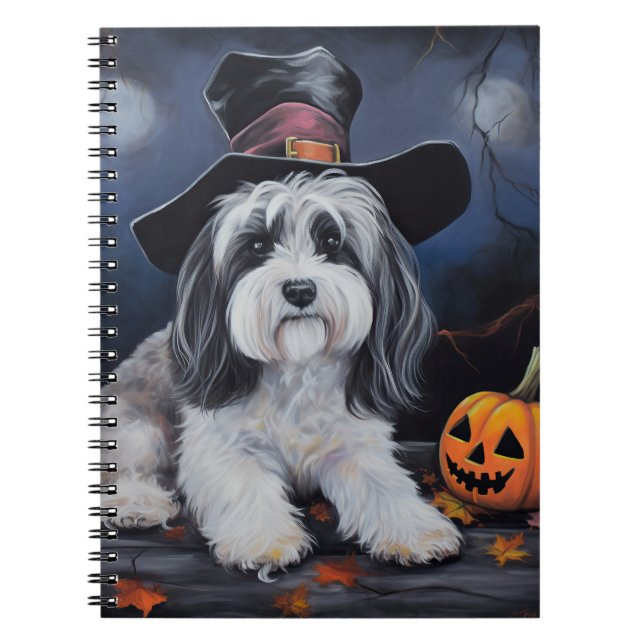 Caderno Espiral Havanese Pumpkins Halloween Scary (Frente)