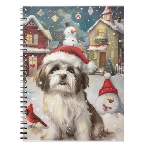 Caderno Espiral Havanese Winter Wonderland Christmas Joy