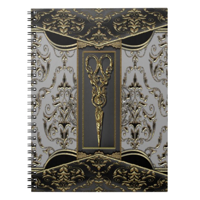 Caderno Espiral Hazlehurst completo Antiqued Scissors fino (Frente)