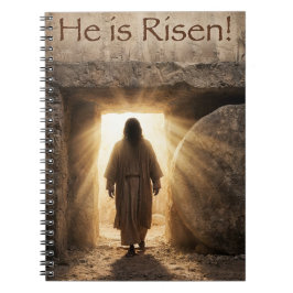 Caderno Espiral He is Risen -Christian themed spiral