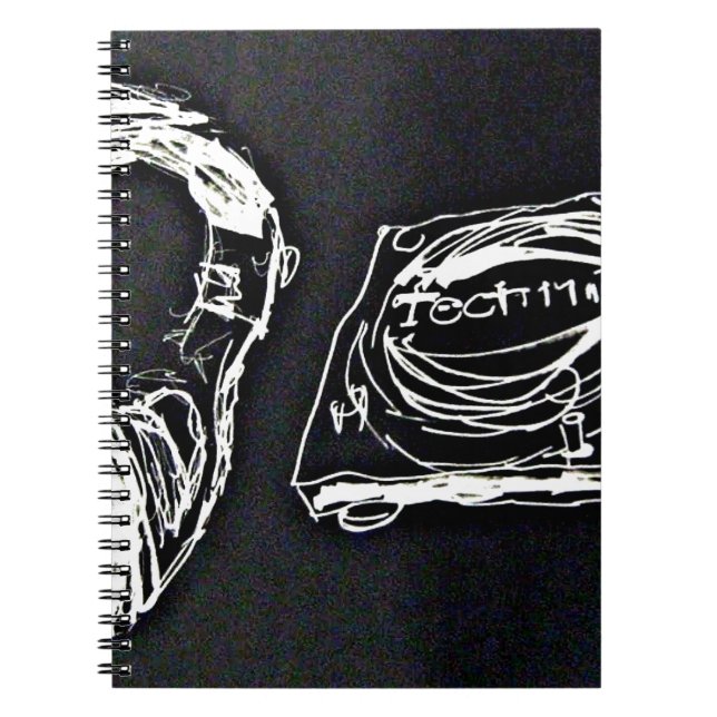 Caderno Espiral Headphone and DJ Turntable MK2 (Frente)