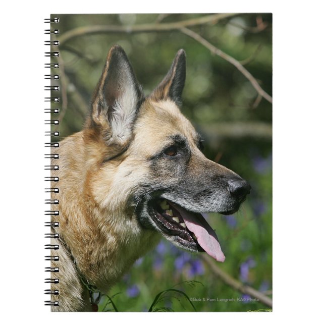 Caderno Espiral Headshot 3 do german shepherd (Frente)