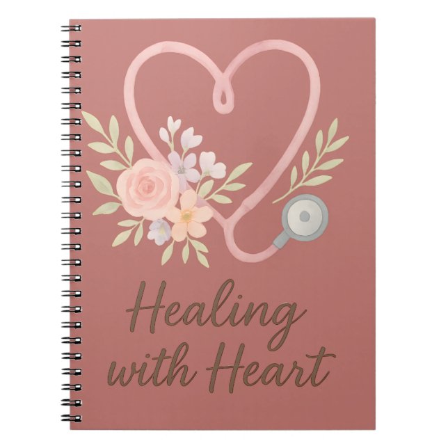 Caderno Espiral Healing with heart  (Frente)