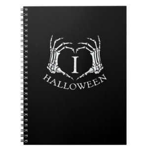 Caderno Espiral Heart Halloween Skeleton Figurume Men Mulheres Ki