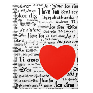 Caderno Espiral heart i love you