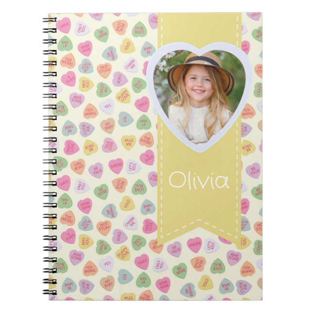 Caderno Espiral Heart Photo Valentine's Day Spiral Notebook  (Frente)