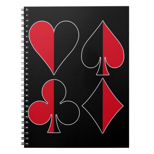 Caderno Espiral Heart Spade Diamond Club (Frente)
