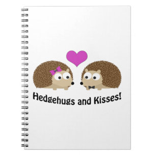 Caderno Espiral Hedgehugs e Kisses Hedgehog Love