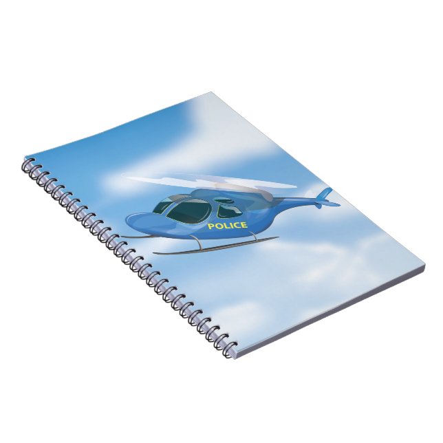 Caderno Espiral Helicóptero da Polícia (Lado Direito)