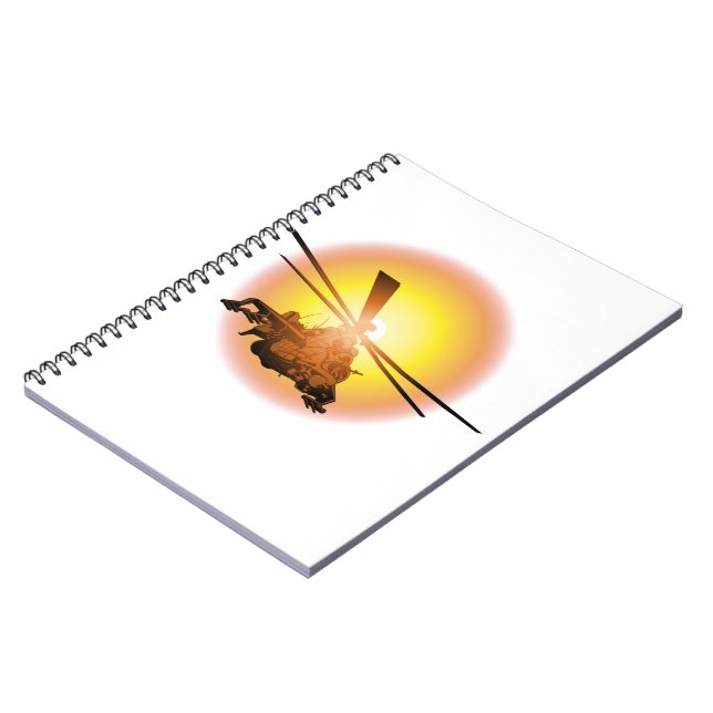 Caderno Espiral Helicóptero de desenho animado (Left Side)