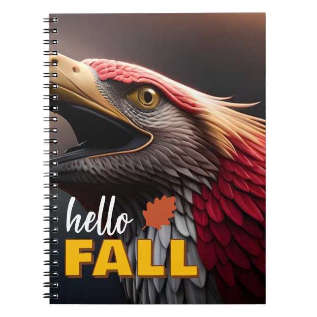 Caderno Espiral Hello Fall Fantasy Bird Notebook (Frente)