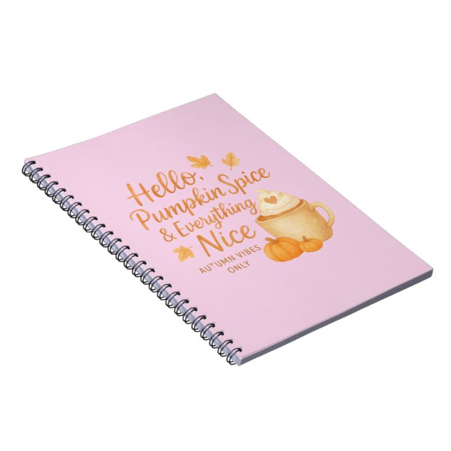 Caderno Espiral Hello, Pumpkin Spice & Everything Nice Journal (Lado Direito)