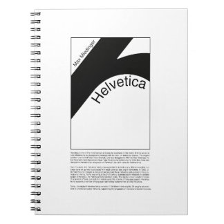 Caderno Espiral Helvetica Typography | Demo Design