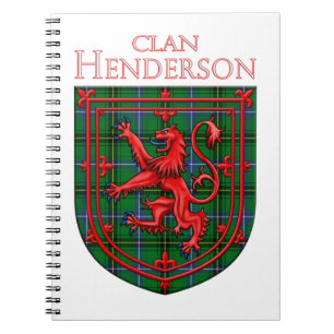 Caderno Espiral Henderson Tartan Scottish Xadrez Lion Rampant