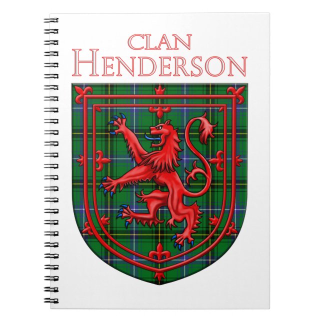 Caderno Espiral Henderson Tartan Scottish Xadrez Lion Rampant (Frente)