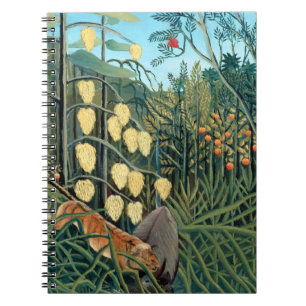 Caderno Espiral Henri Rousseau - Batendo Tiger e Buffalo