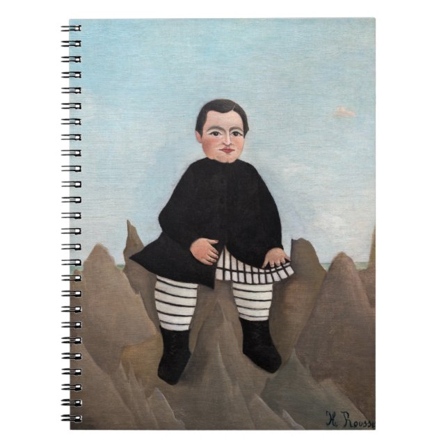 Caderno Espiral Henri Rousseau - Menino nas Rochas (Frente)