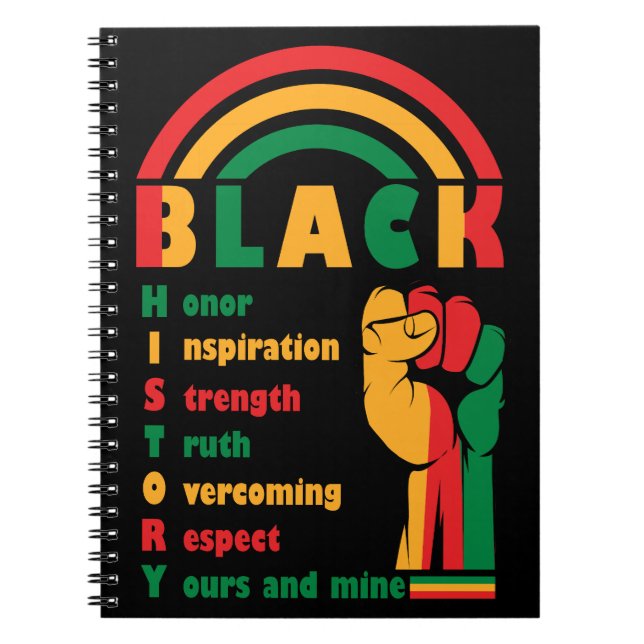 Caderno Espiral Herança de História Negra Inspiradora (Frente)