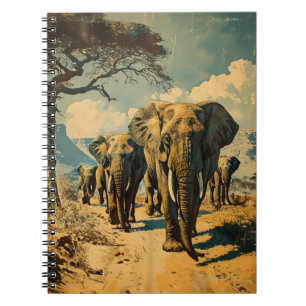 Caderno Espiral Herdeiro elefante Vintage