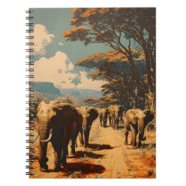 Caderno Espiral Herdeiro elefante Vintage (Frente)