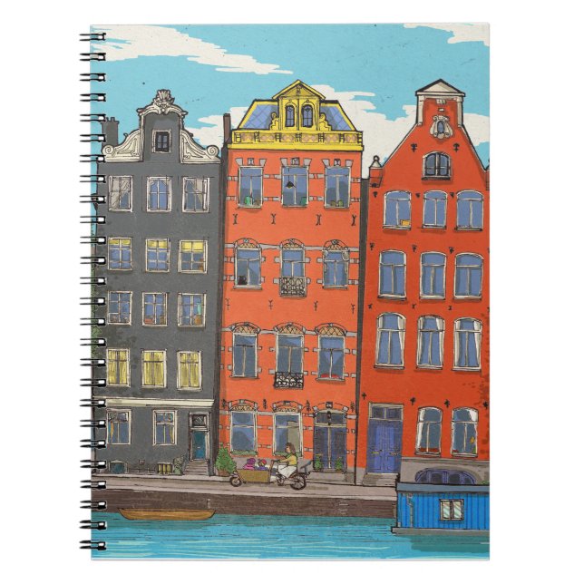 Caderno Espiral Herengracht Canal Amsterdam Países Baixos (Frente)