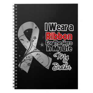 Caderno Espiral Herói do irmão em meu cancro cerebral da vida