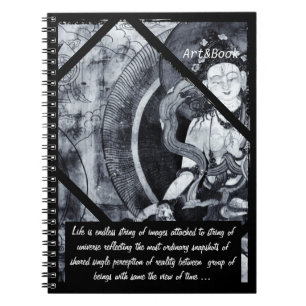 Caderno Espiral Heruka Buddha no.3 - Tibete, Arte em BW (Bloco de