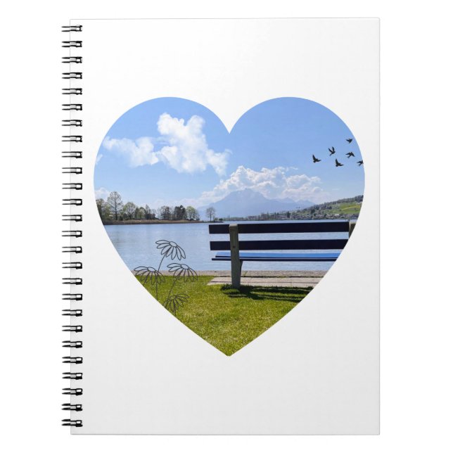 Caderno Espiral Herzblick – Notizblock mit Naturmotiv (Frente)