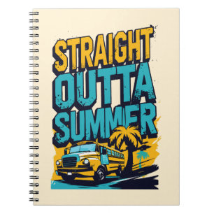 Caderno Espiral Hetero Fora do Verão - Retrocedendo de Volta à Esc