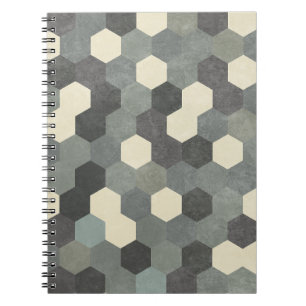 Caderno Espiral Hexagon Pattern