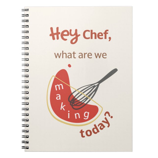 Caderno Espiral Hey Chef – Recipe Journal for Everyday Cooking (Frente)