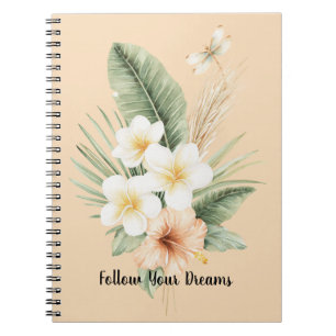 Caderno Espiral Hibisco de Manga Tropical Plumeria