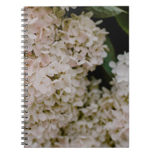 CADERNO ESPIRAL HIDRANGÉAS BRANCAS NO SANGUE