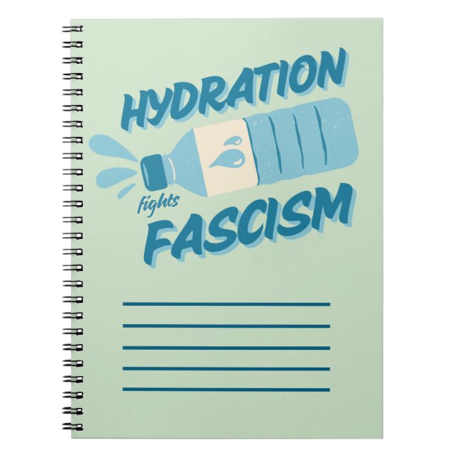 Caderno Espiral Hidratação Luta Contra O Notebook Fascismo (Frente)