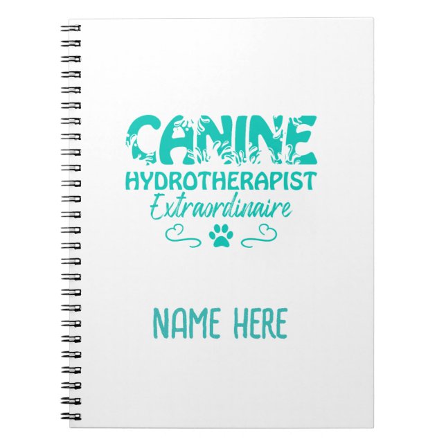 Caderno Espiral Hidroterapeuta Canine Personalizado (Frente)