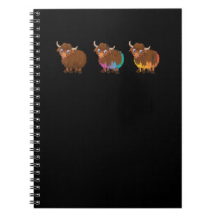 Caderno Espiral Highland Cattle Land da Escócia