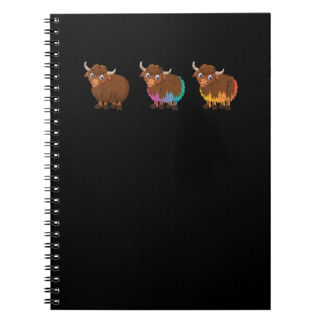 Caderno Espiral Highland Cattle Land da Escócia (Frente)