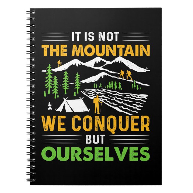 Caderno Espiral Hiker Conquistamos Mas Nós Mesmos (Frente)
