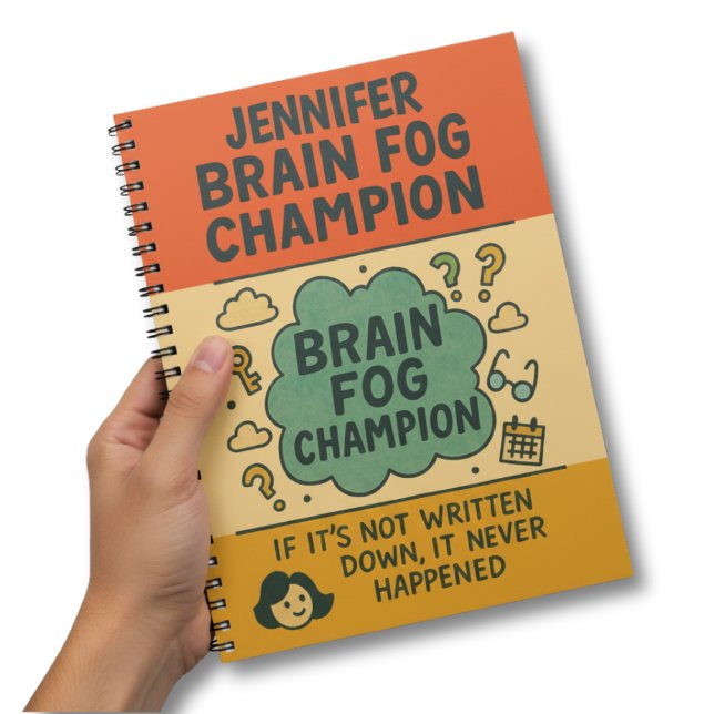 Caderno Espiral Hilarious Perimenopause Brain Fog Champion (Criador carregado)