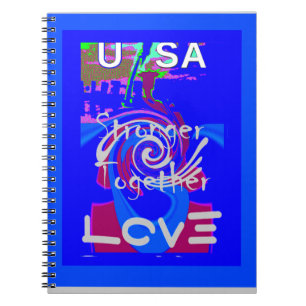 Caderno Espiral Hillary USA presidente Fortalece espírito junto