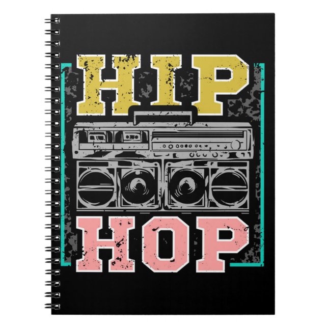 Caderno Espiral Hip Hop Artists Cassettes Old School Rap (Frente)