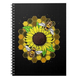 Caderno Espiral Hippie Sunflower Bees