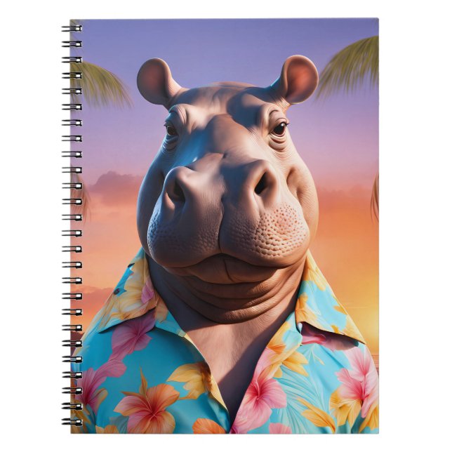 Caderno Espiral Hippopotamus Holiday (Frente)