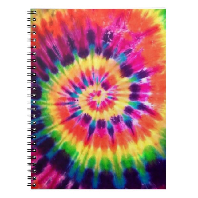Caderno Espiral Hippy Peace Retro 60s Tie Dye (Frente)