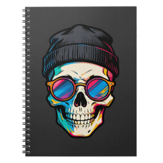 Caderno Espiral Hipster Skully