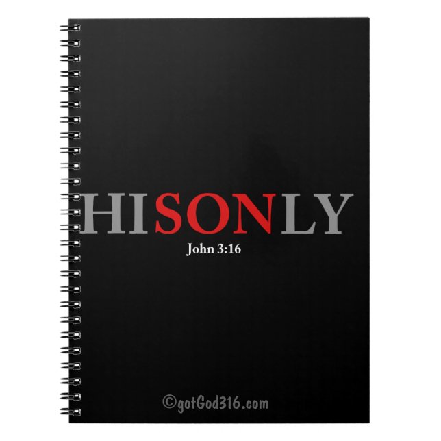 Caderno Espiral HISONLY gotGod316.com (Frente)