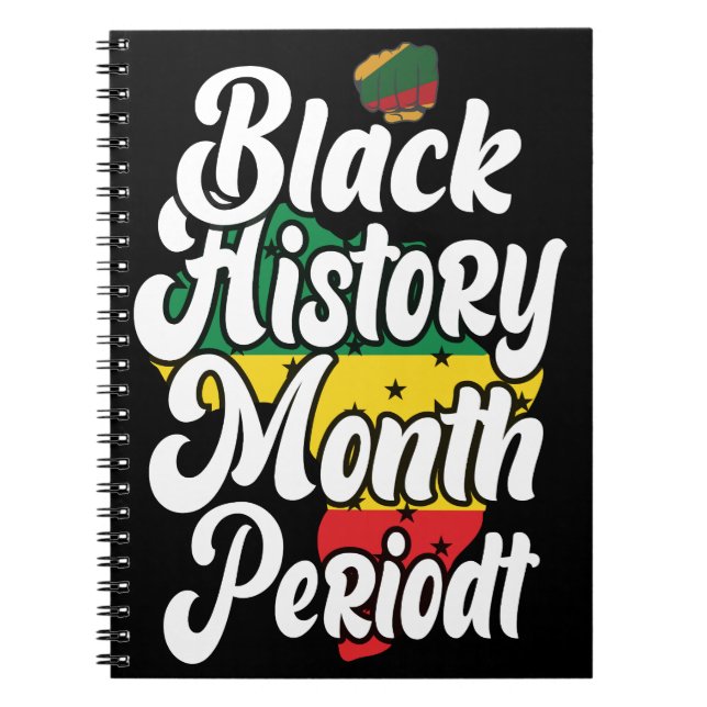 Caderno Espiral História Negra Mês de fevereiro Melanin Sista Bruh (Frente)