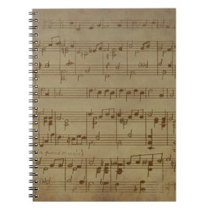 Caderno Espiral Historial das folhas de música